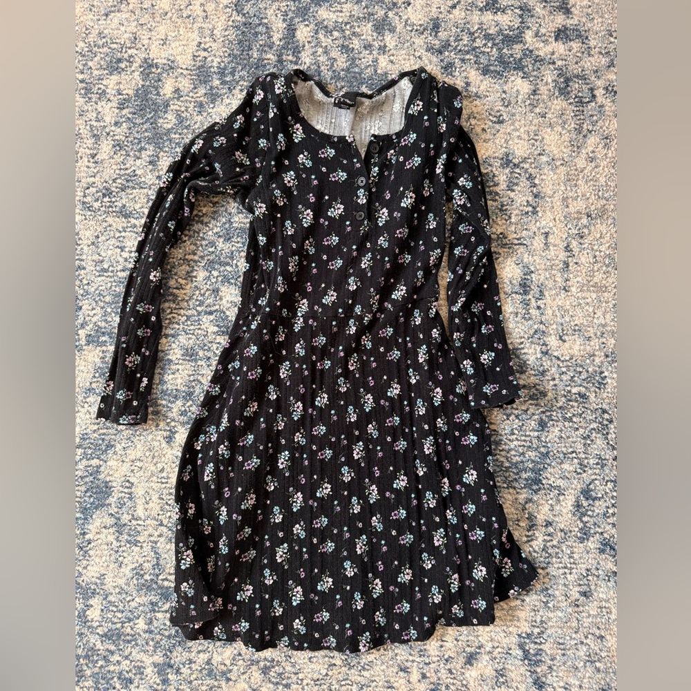 Art class Floral Long Sleeve Dress